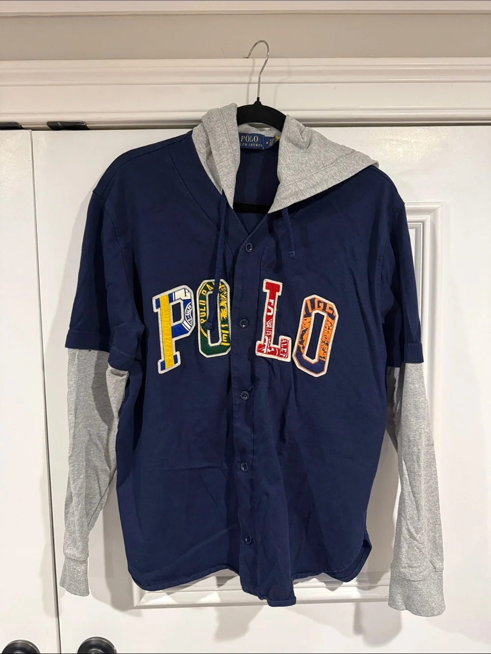 Polo Ralph Lauren Hooded Patch Logo Button Front Shirt
